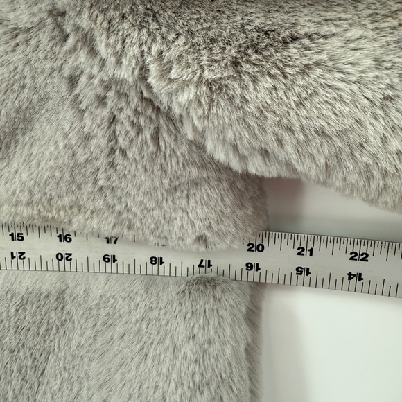 K Zell Mode‎ Statement Faux Fur Coat Jacket Women's Sz S Gray Luxury Teddy Bear - Picture 7 of 15